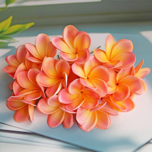 Artificial Plumeria Flower Stems Set – Real-Touch Frangipani