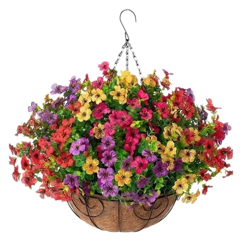 Artificial Eucalyptus Violet Bouquet For Home Decor