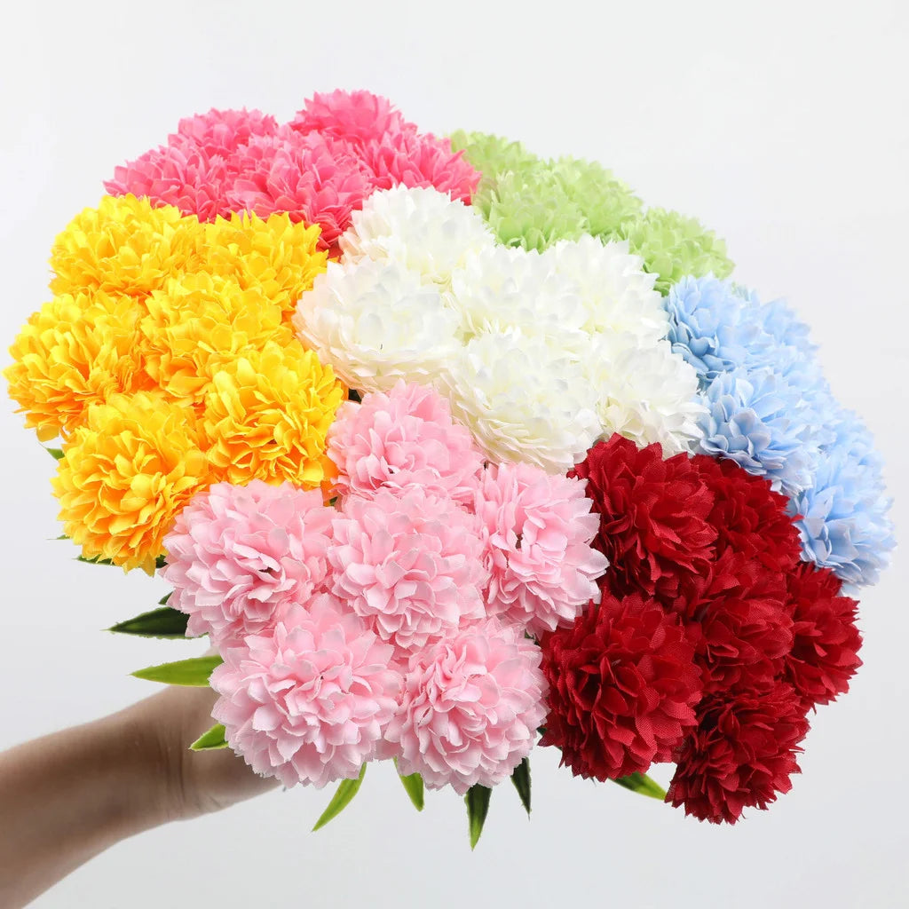 Artificial Chrysanthemum Bouquet Set – 12-Piece Faux Flowers