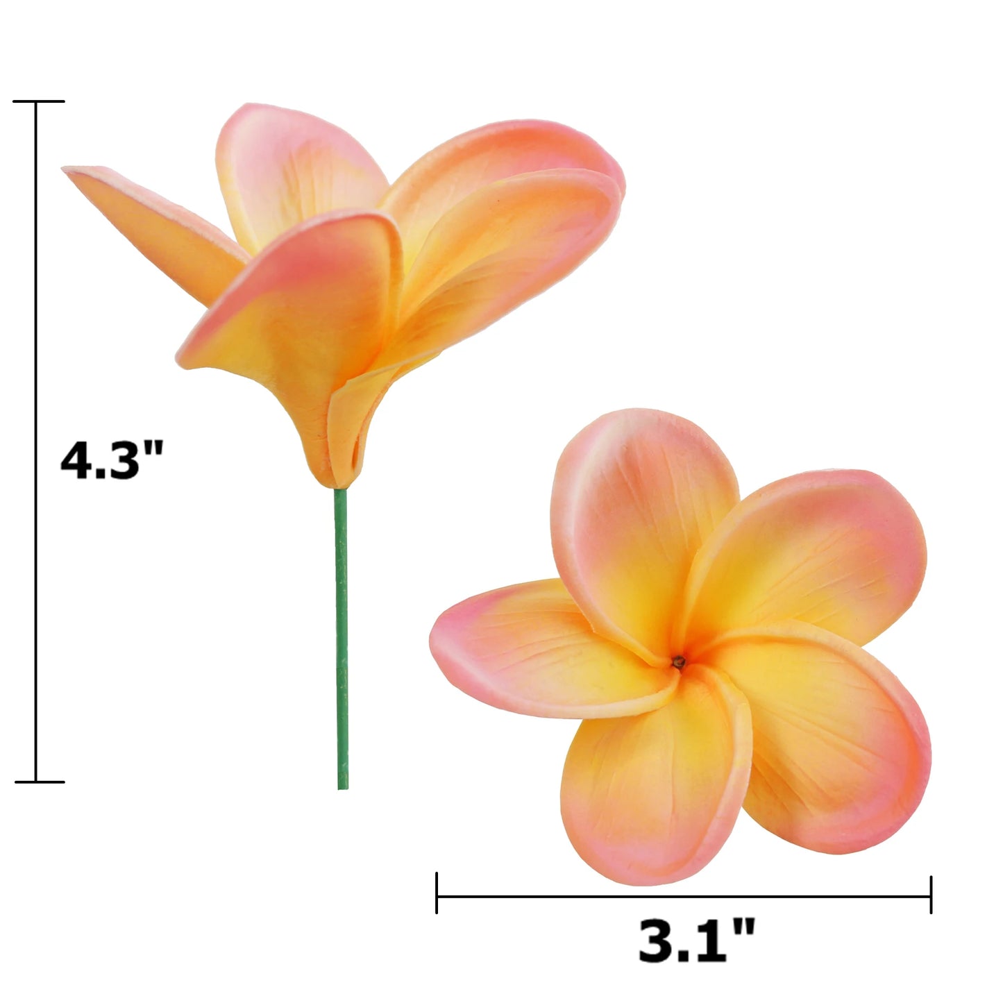 Artificial Plumeria Flower Stems Set – Real-Touch Frangipani