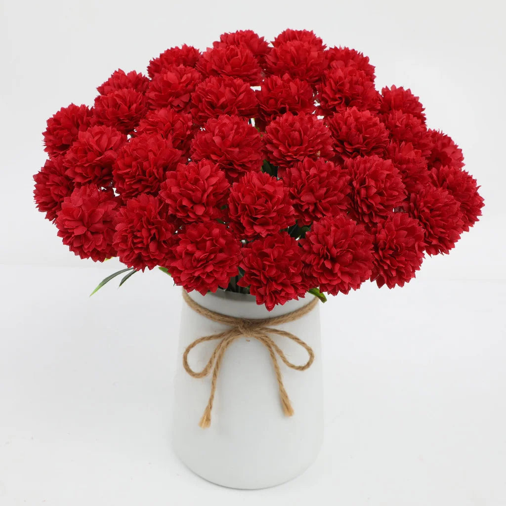 Artificial Chrysanthemum Bouquet Set – 12-Piece Faux Flowers