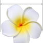 Foam Plumeria Artificial Flowers – 50-Piece White Set