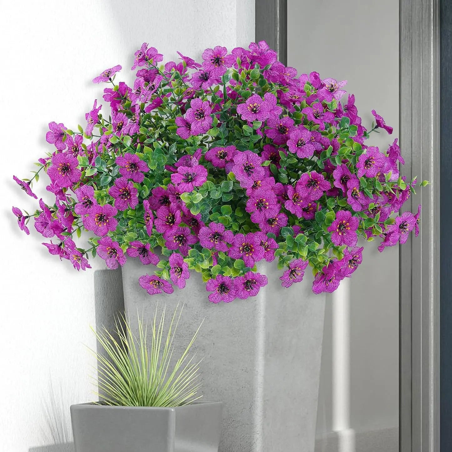 Artificial Eucalyptus Violet Bouquet For Home Decor